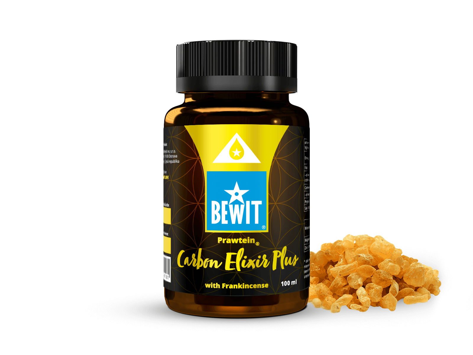 BEWIT PRAWTEIN Carbon Elixir Plus s kadidlovým esenciálnym olejem